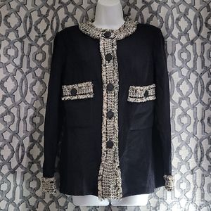 St. JOHN Black and brown Cardigan